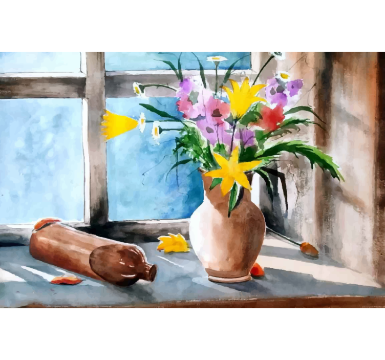 Kitchen roller blind vintage plants - TenStickers