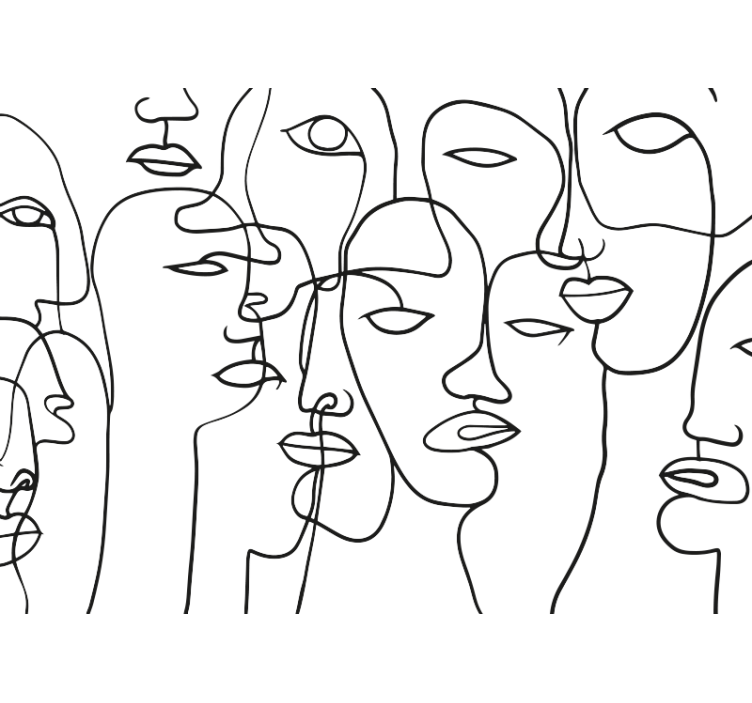 White roller blind with geometric design - TenStickers