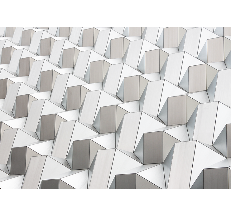 White roller blind with 3d grey pattern - TenStickers