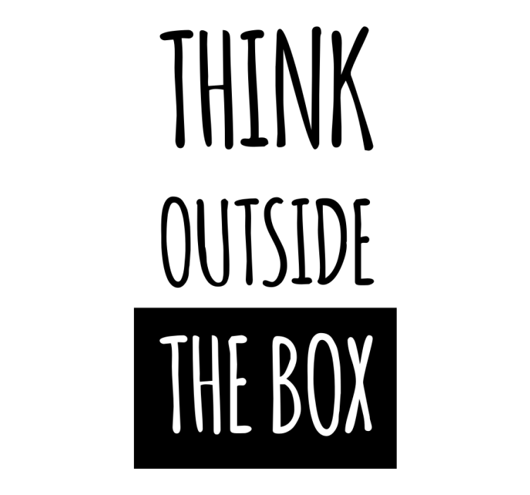 Think outside the box living room roller blind - TenStickers