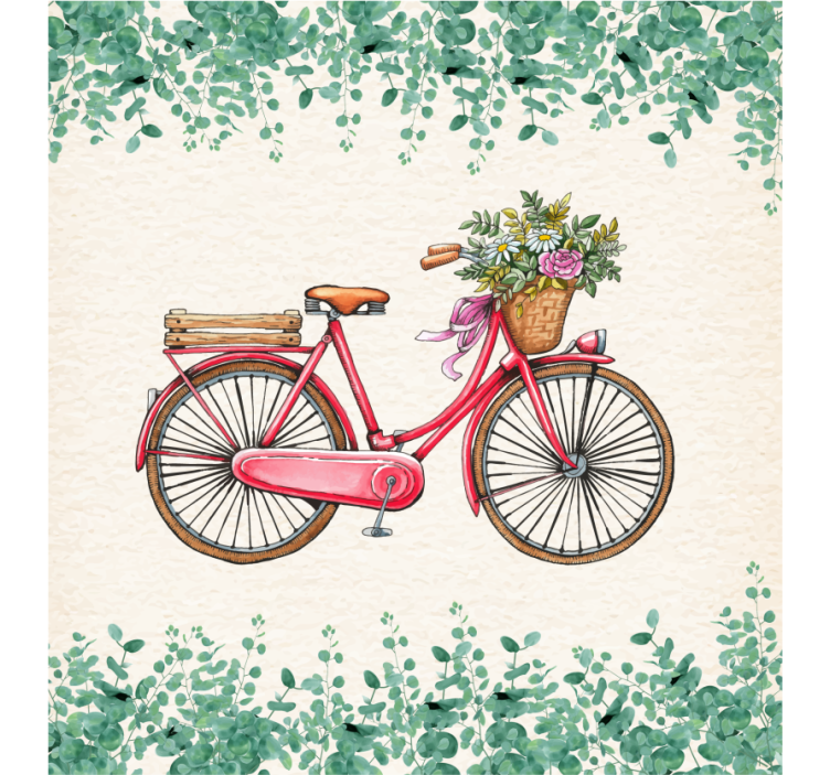 Living room roller blind rustic vintage bicycle - TenStickers