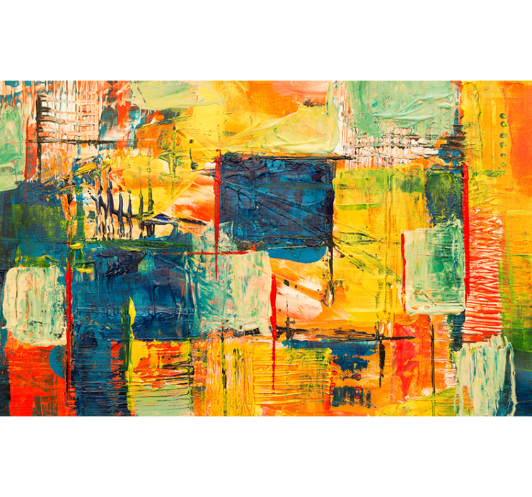 Living room roller blind in colorful mosaic - TenStickers