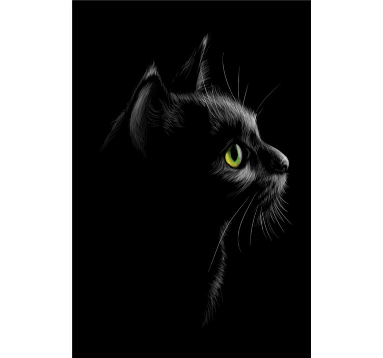 Gatos ojos verdes living room roller blind - TenStickers