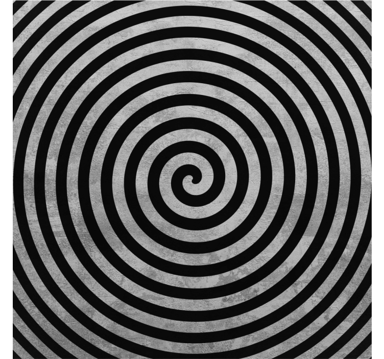 Living room roller blind in black and white swirl - TenStickers