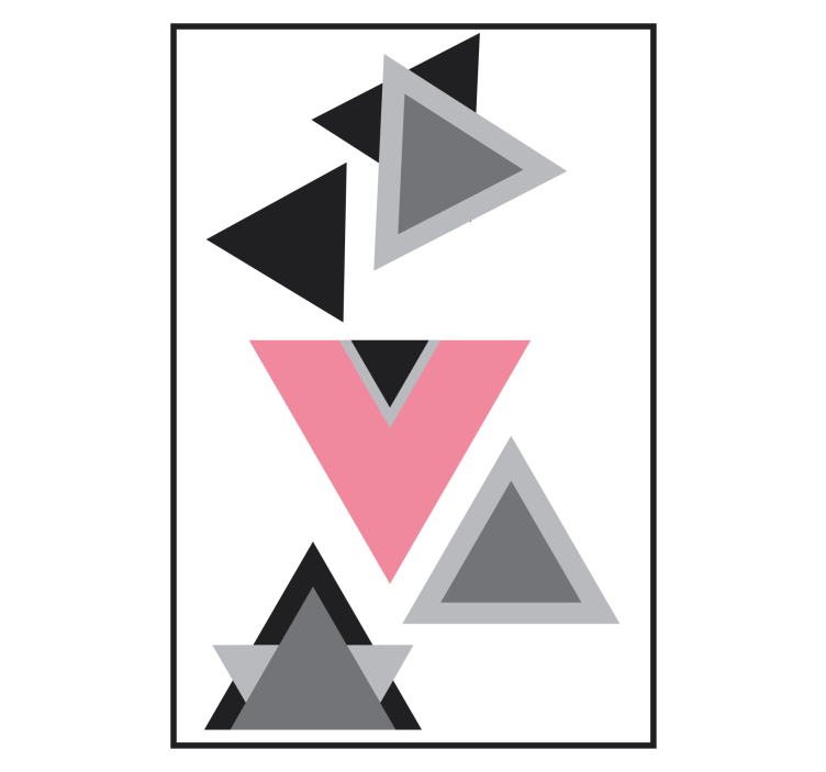 Living room roller blind with abstract triangles design - TenStickers