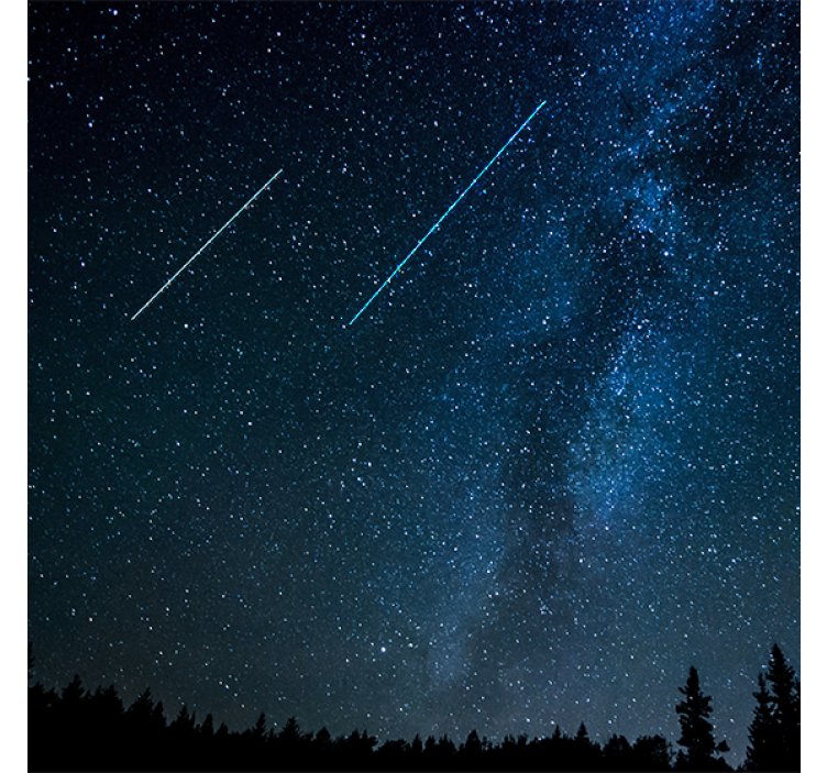 Living room roller blind beautiful shooting star scene - TenStickers