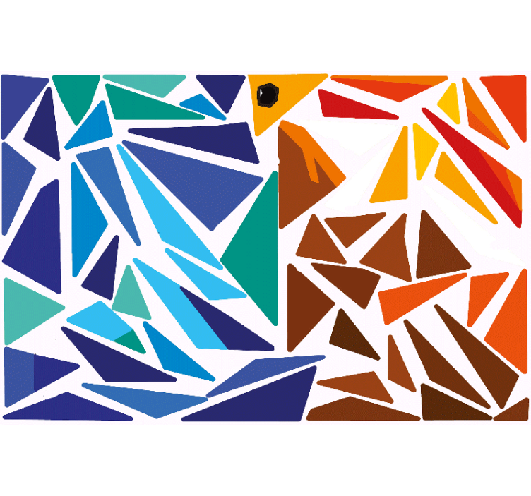 Living room roller blind with birds sticker board - TenStickers