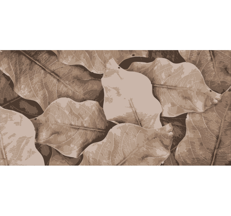 Living room roller blind in beige dried leaves - TenStickers