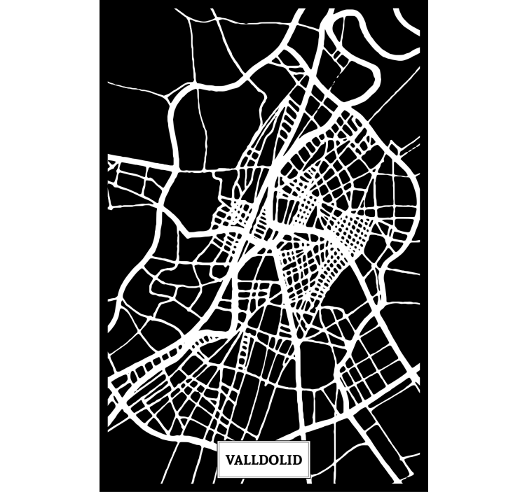 Living room roller blind topographic map valladolid - TenStickers