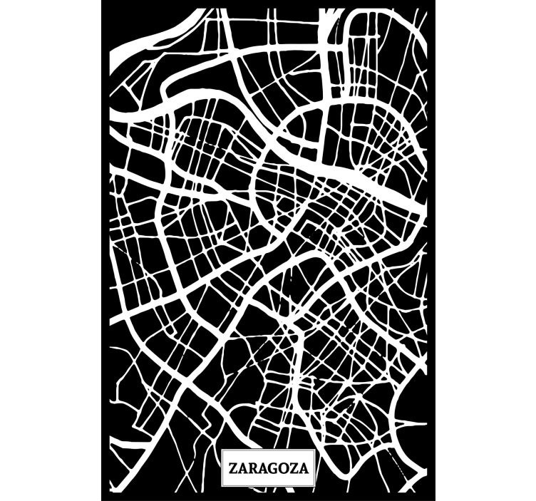 Living room roller blind zaragoza topographic map - TenStickers