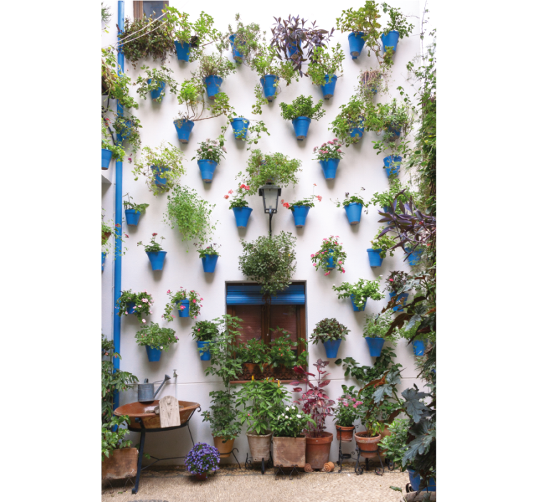 Living room roller blind andalusian patio style - TenStickers