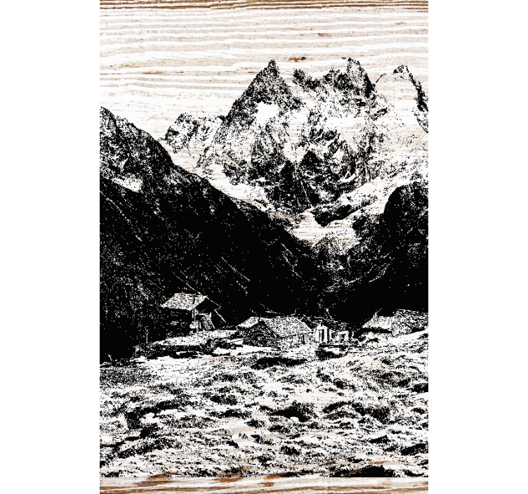Living room roller blind swiss alps design - TenStickers