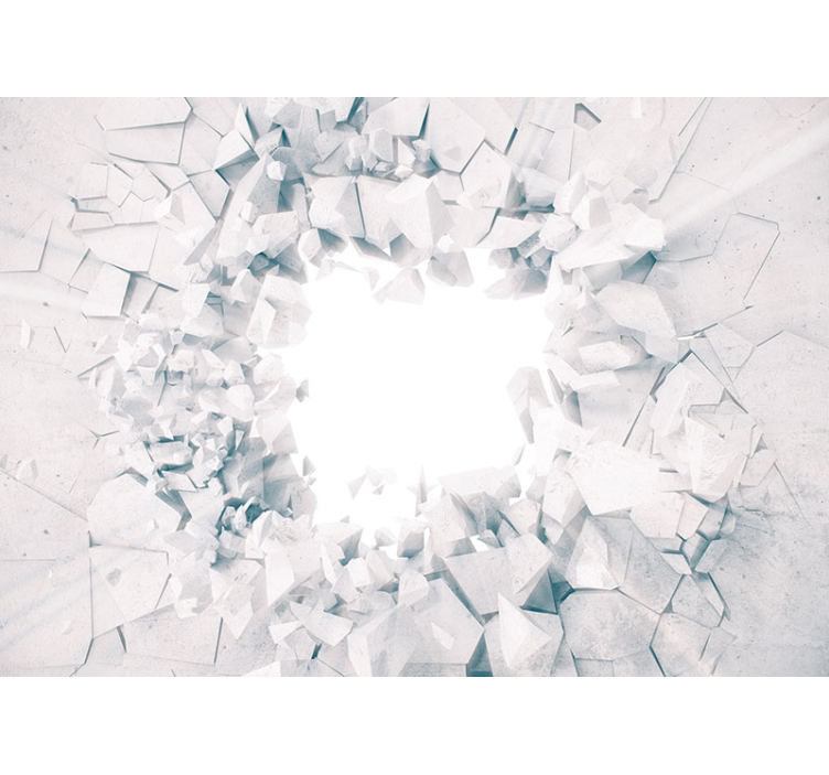 White roller blind with dynamic geometric patterns - TenStickers