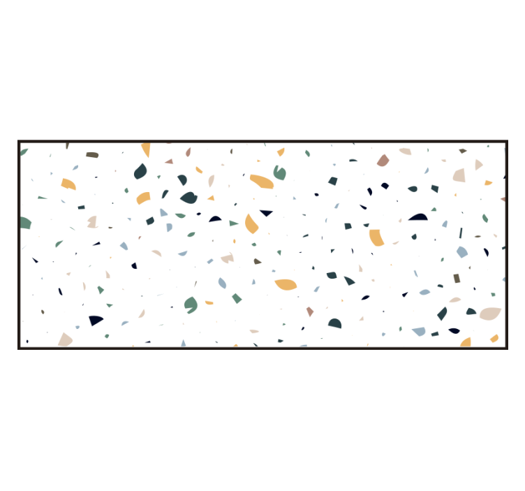 White roller blind white terrazzo pattern - TenStickers