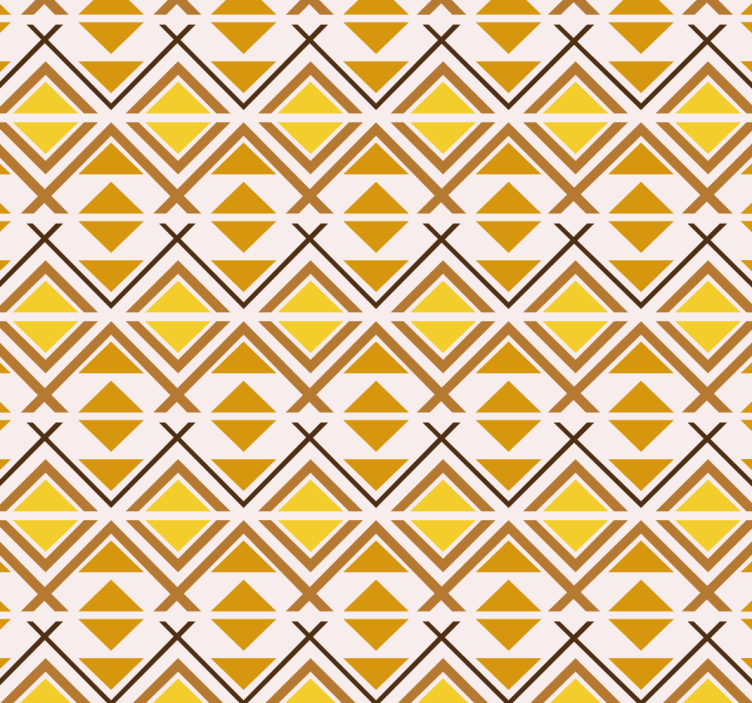 Yellow roller blind with geometric graphic design - TenStickers