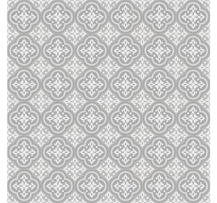 Gray roller blind with gray hydraulic tiles - TenStickers