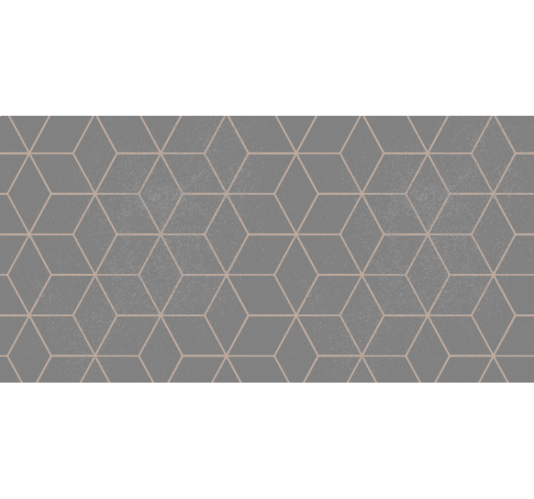 Gray roller blind with geometric grey hexagon pattern - TenStickers
