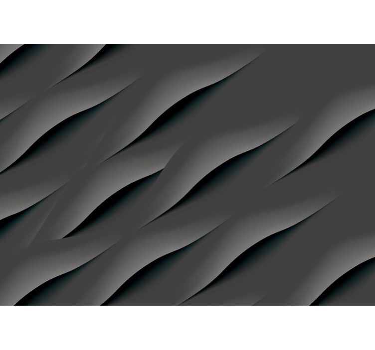 Gray roller blind abstract grey wave design - TenStickers