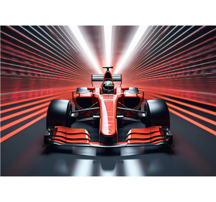 Red roller blind red formula one - TenStickers
