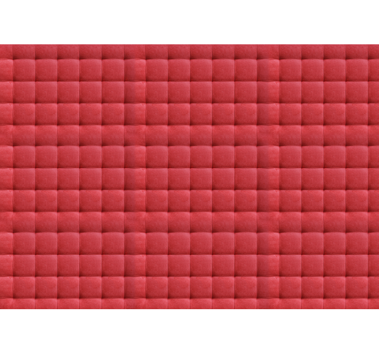 Red roller blind with red leather padding - TenStickers
