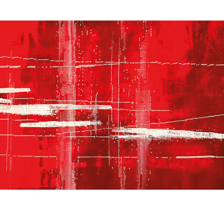 Red roller blind with contemporary stripes design - TenStickers