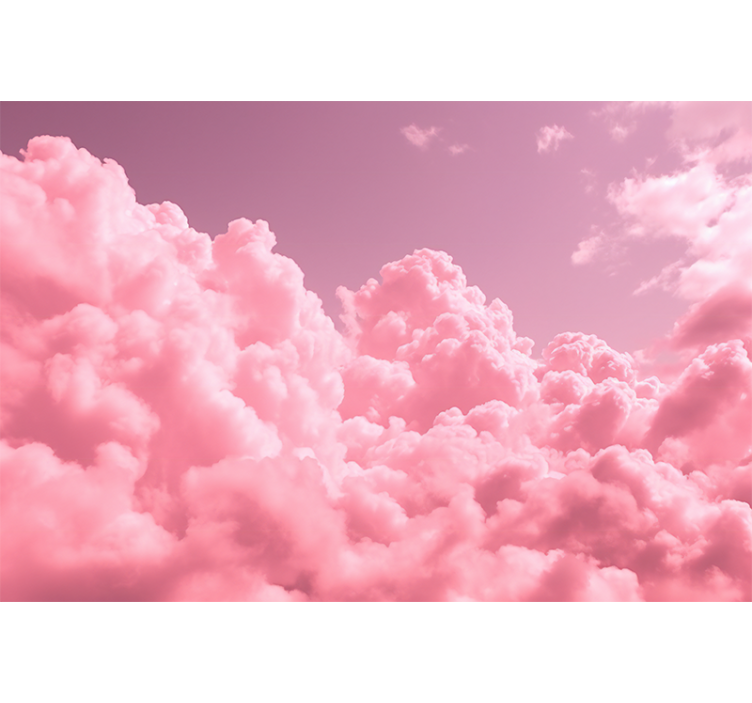 Pink roller blind in pink fluffy clouds design - TenStickers