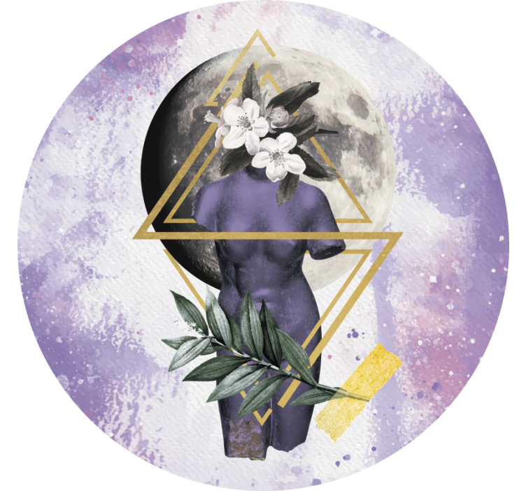 Purple roller blind digital collage design - TenStickers