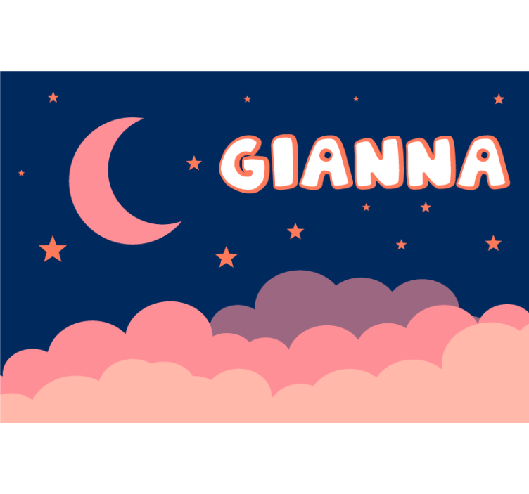 Purple roller blind customizable with moon and sky - TenStickers