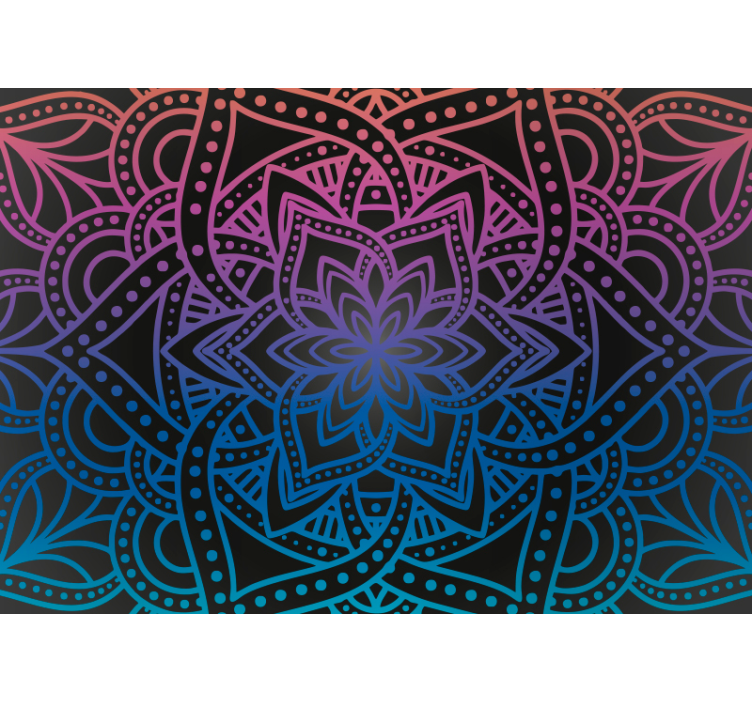 Living room roller blind mandala design - TenStickers