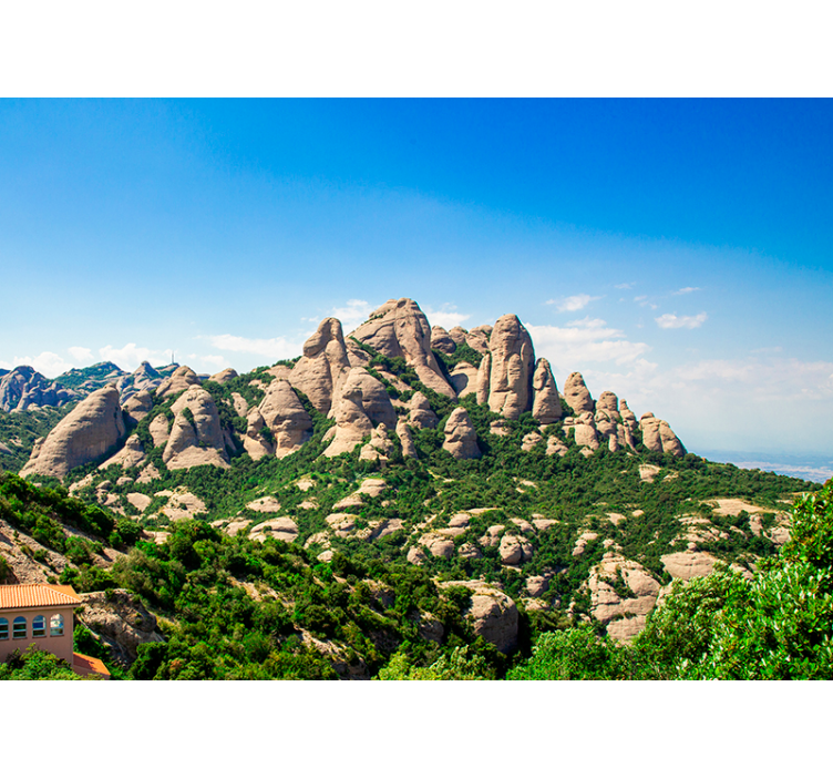 Living room roller blind montserrat cathedral mountain - TenStickers