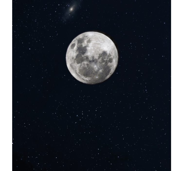 Living room roller blind grey moon in outer space - TenStickers