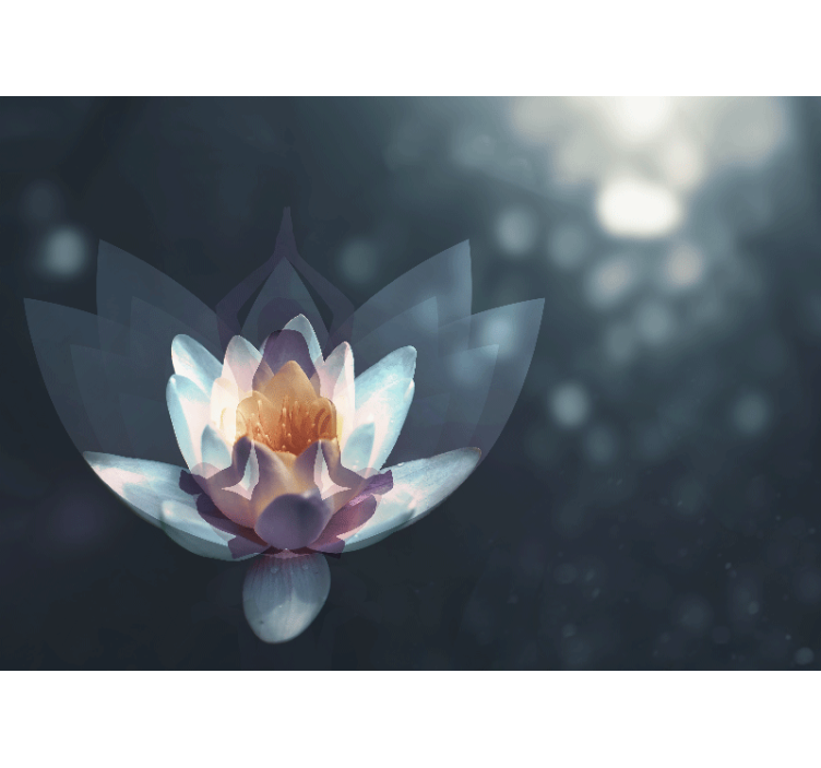 Living room roller blind meditation relaxation - TenStickers