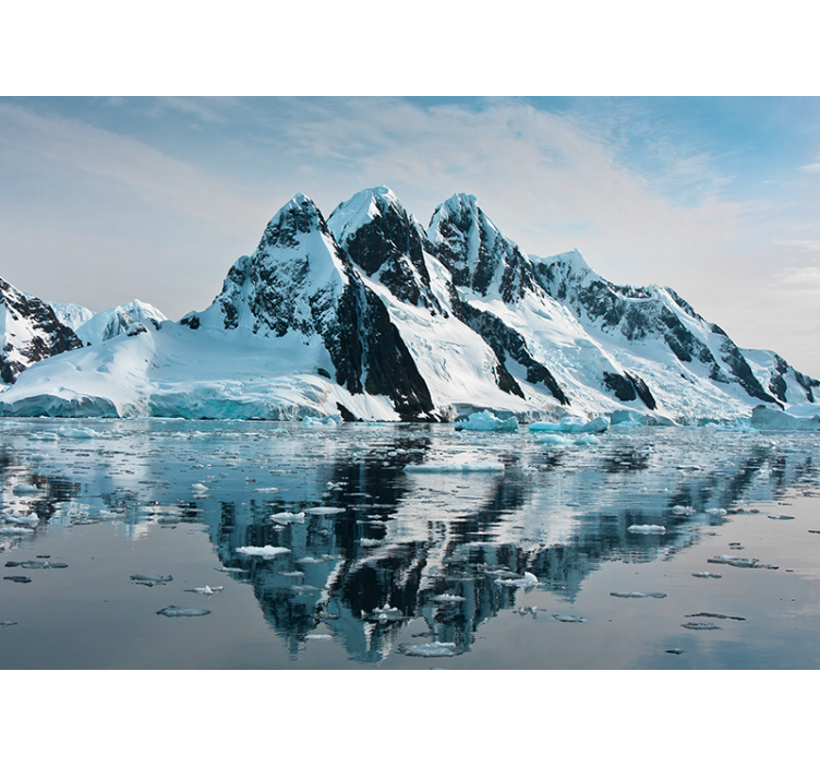Living room roller blind 3d hidden iceberg design - TenStickers