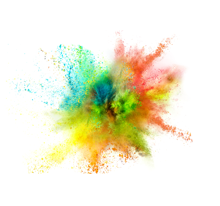 Explosion splash living room roller blind - TenStickers