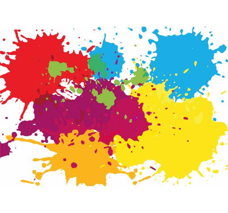 Living room roller blind with splash spots - TenStickers