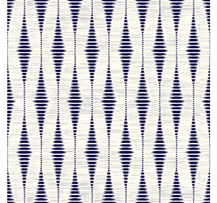 Blue roller blind in navy blue rabaul ikat design - TenStickers