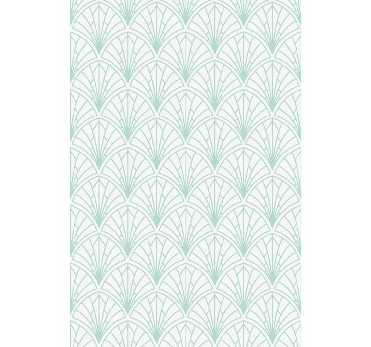 Blue roller blind with light aquamarine leaves - TenStickers
