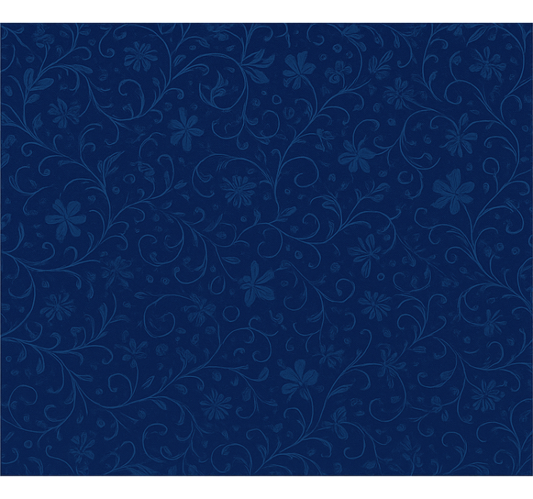Blue roller blind navy blue floral design - TenStickers