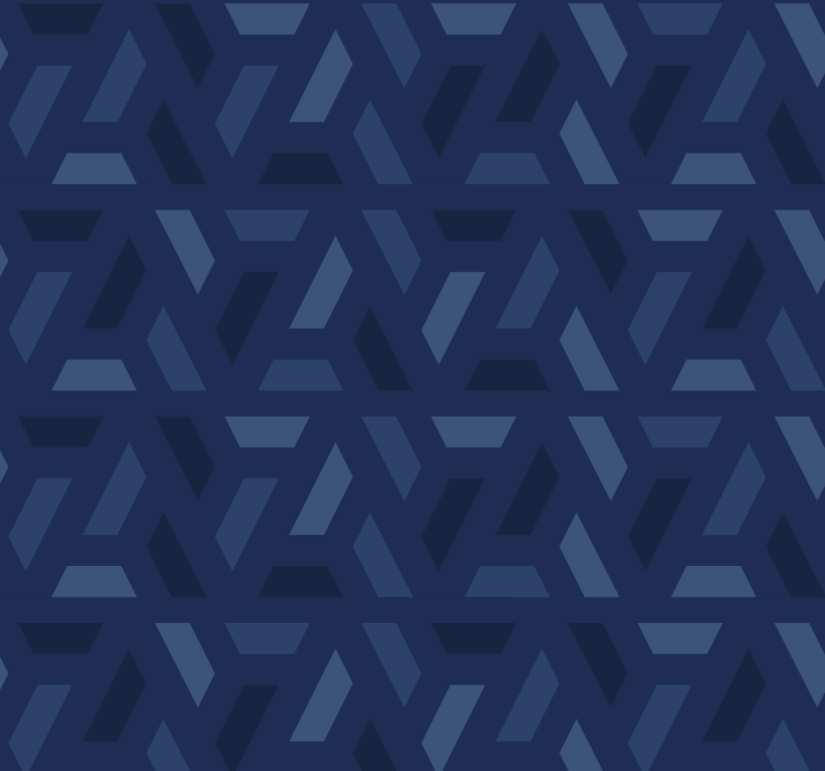 Blue roller blind with triangles pattern - TenStickers