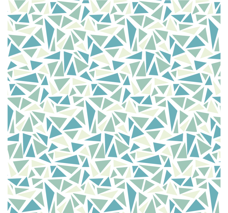 Blue roller blind with green retro mosaic - TenStickers