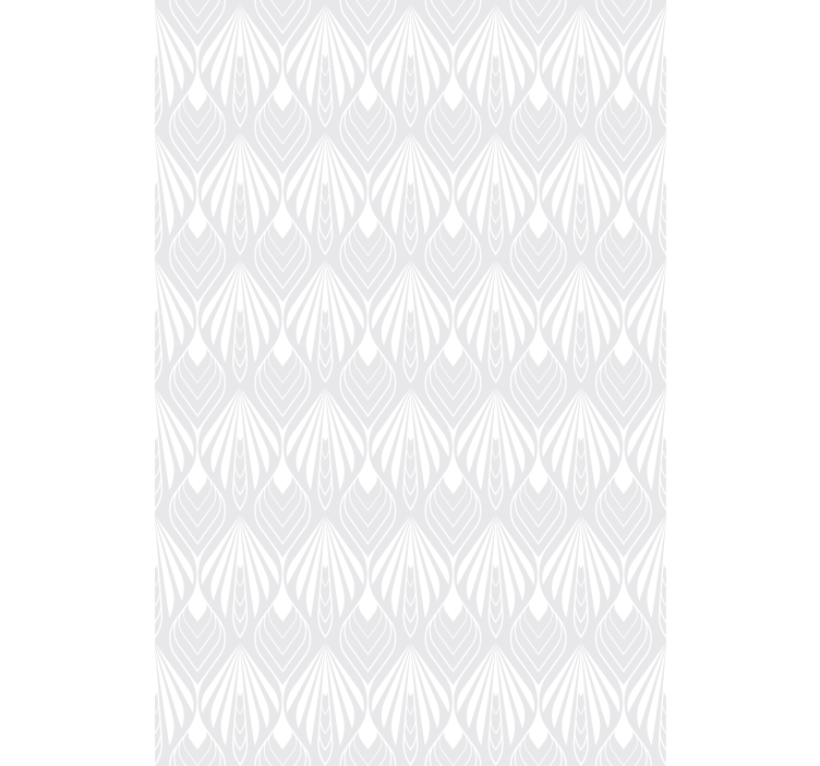Modern roller blind with white and grey leaf pattern - TenStickers