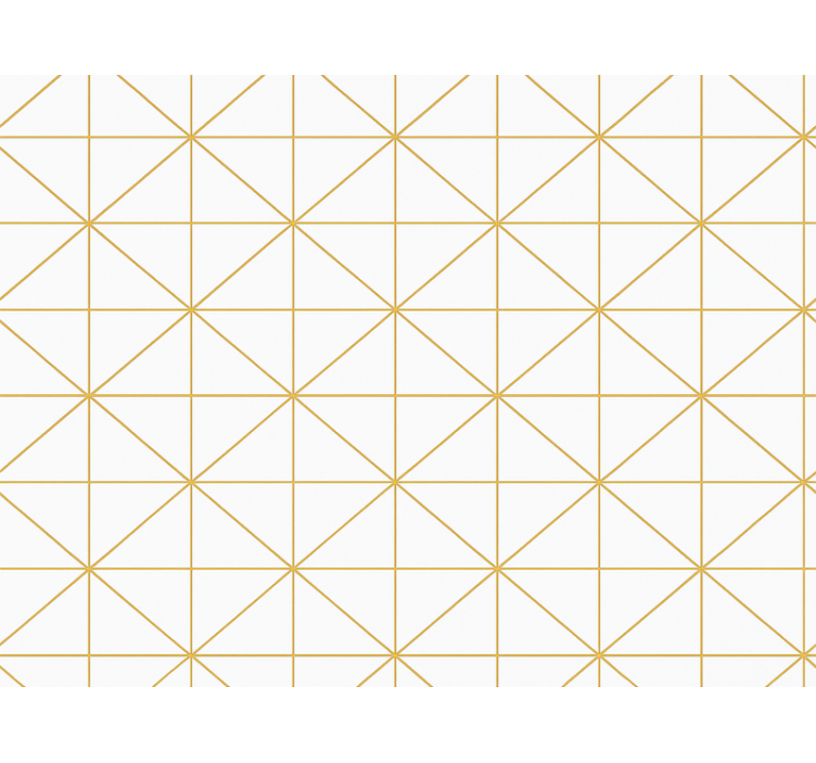 Modern roller blind in gold geometric design - TenStickers