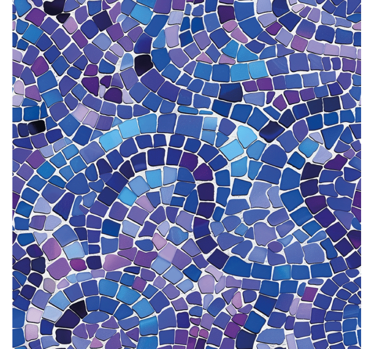 Blue roller blind with mosaic design effect - TenStickers