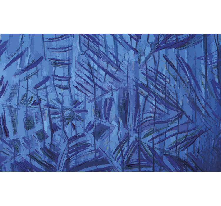 Blue roller blind blue ink spider web - TenStickers