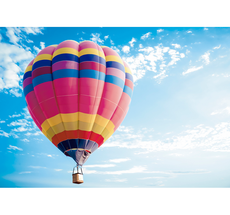 Living room roller blind vintage balloon race - TenStickers