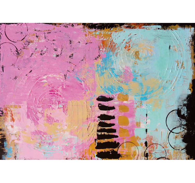 Living room roller blind abstract wall art original - TenStickers