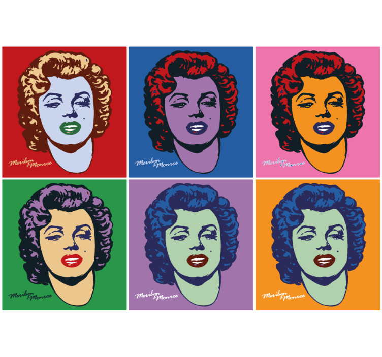 Living room roller blind pop art marilyn monroe - TenStickers