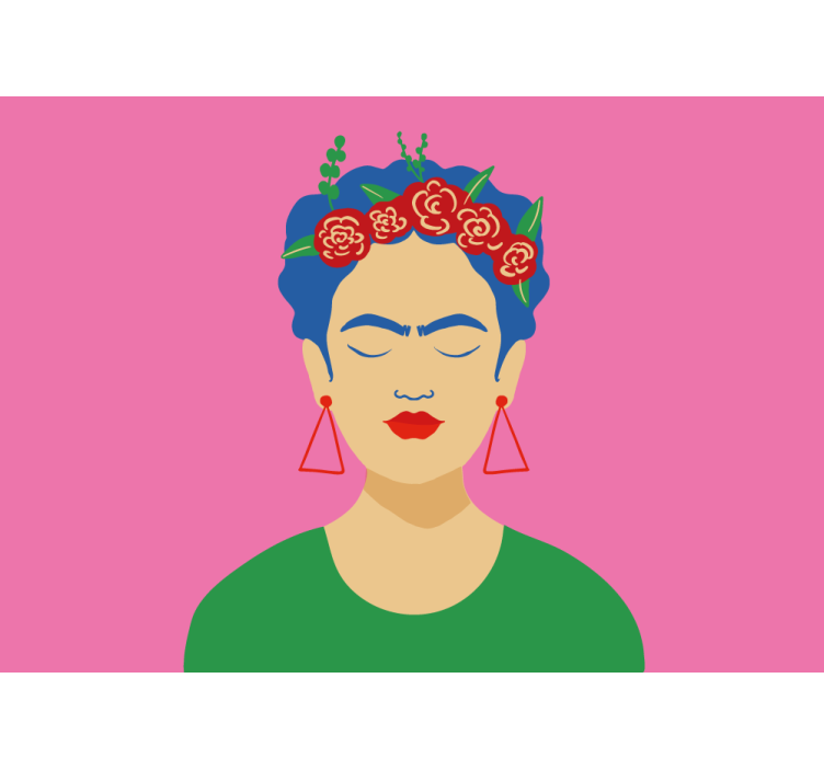 Living room roller blind frida kahlo pop art design - TenStickers
