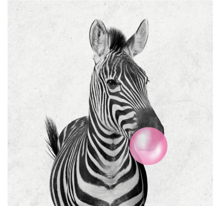 Living room roller blind zebra animal bubblegum - TenStickers