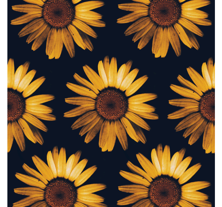 Living room roller blind in yellow sunflower - TenStickers